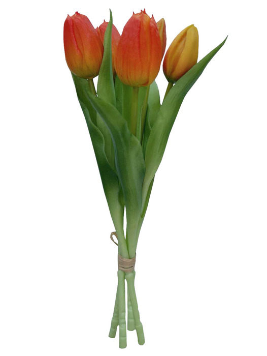 Konstblomma Tulpan Orange 5-pack